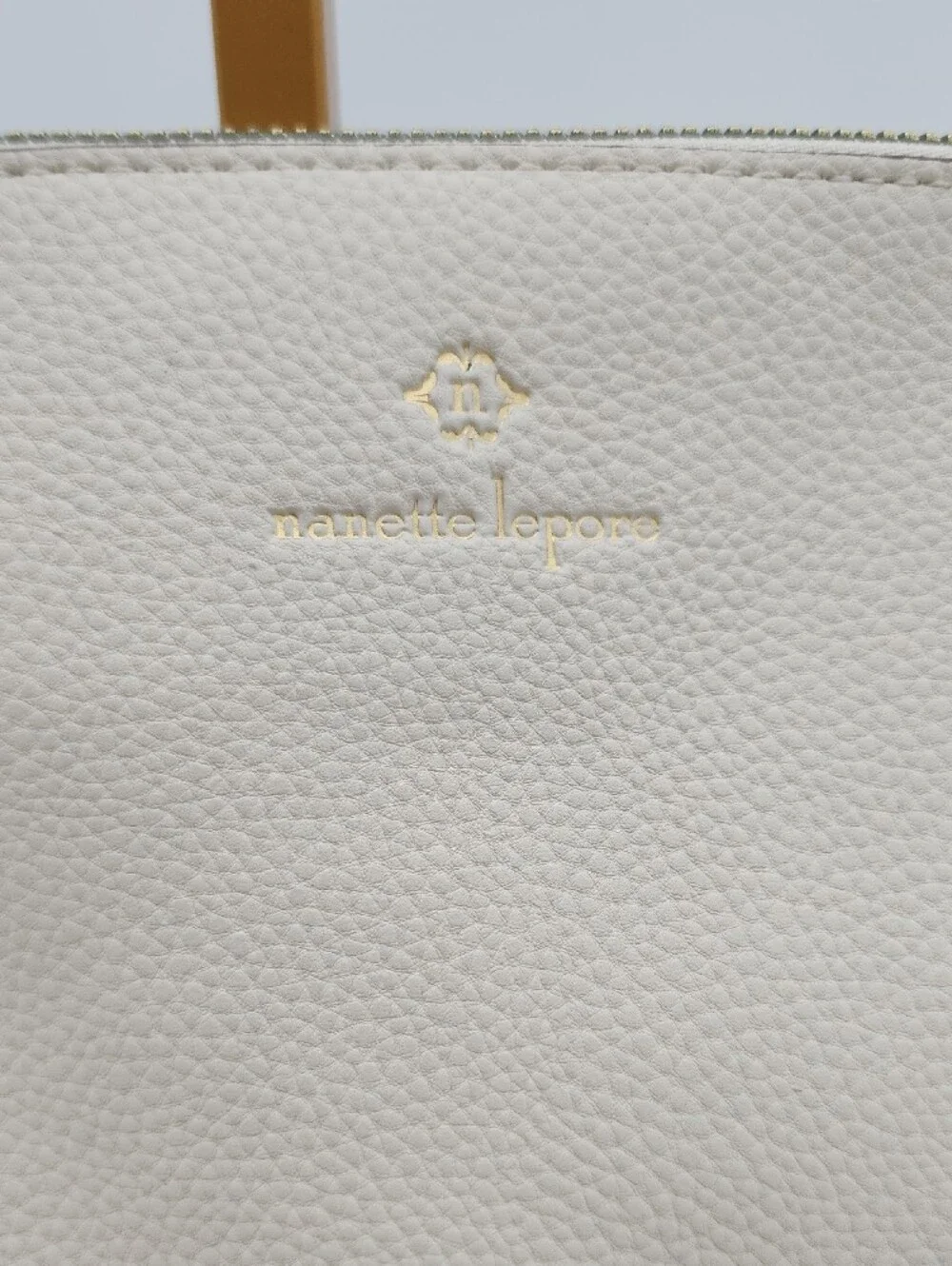 Nanette Lepore Cream and Beige Crossbody Bag